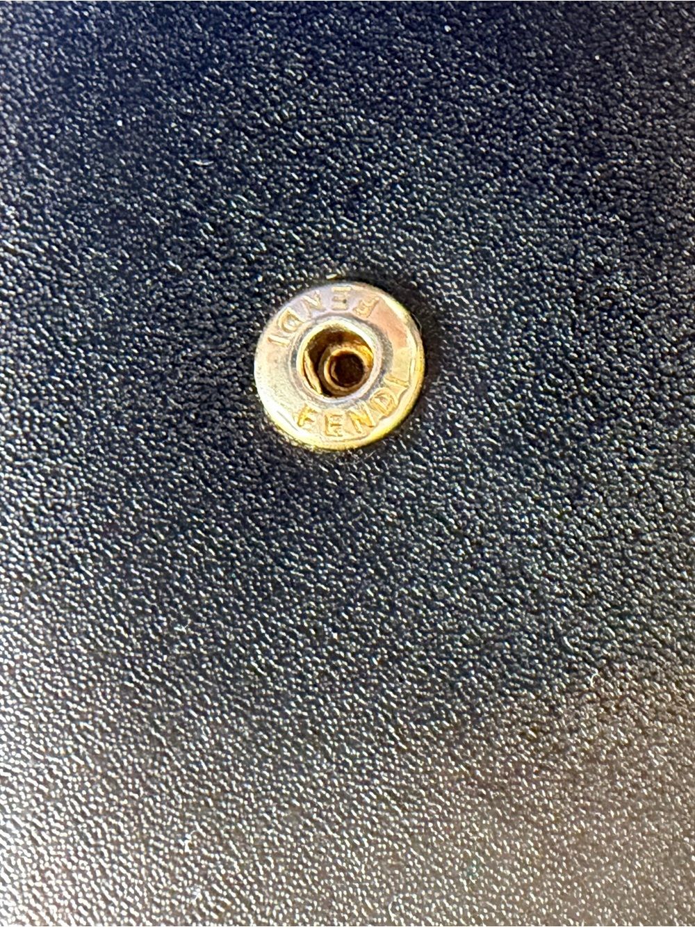 Fendi Vintage Black Leather Continental Wallet Gold Ring Hardware Made in Italy - Picture 14 of 16